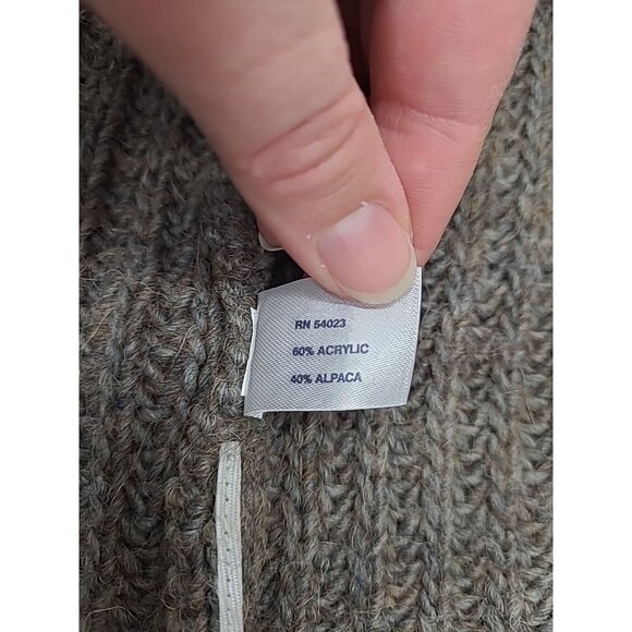 Gap Open Front Sweater Vest Women's Size Medium Alpaca Wool Blend Long Tunic - Picture 6 of 7